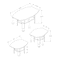 Monarch Specialties Table Set, 3pcs Set, Coffee, End, Side, Accent, Living Room, Brown Laminate, Transitional I 7873P - alternate 3
